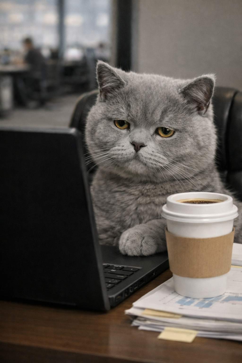 Monday to Friday with My Office Cat 🖥️☕