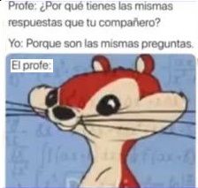 Meme sobre alumnos y profes