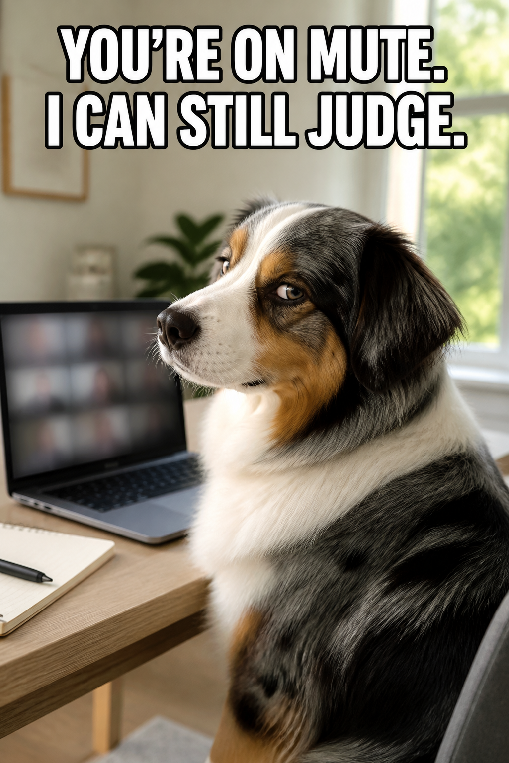 Work Call Dog Meme With a Judgmental Side-Eye