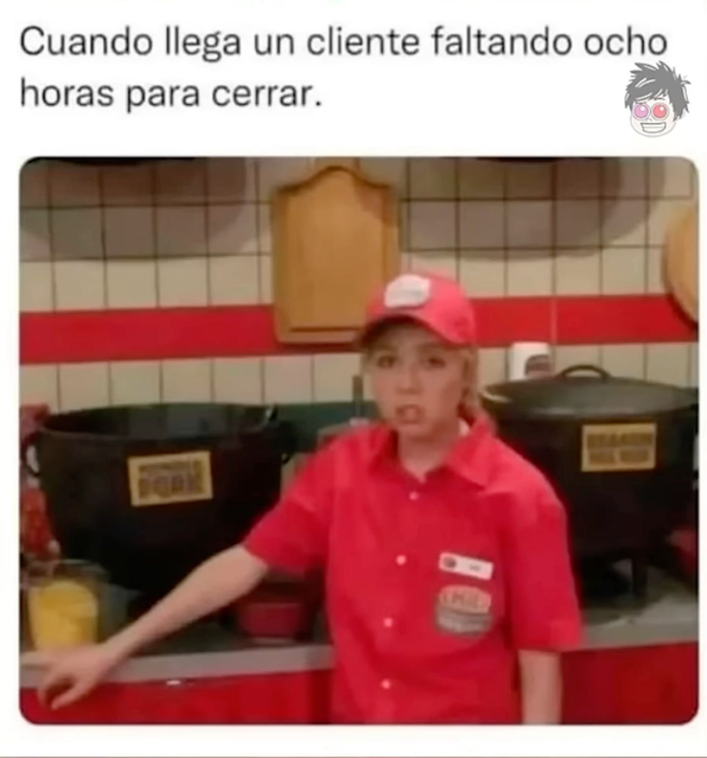 Cuando llega un cliente faltando 8 horas para cerrar